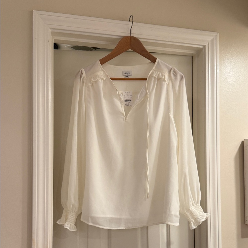 J. Crew White Blouse